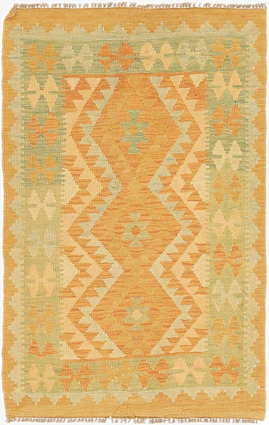  2' 8 x 4' 3  Hand Woven Kilim Waziri Wool Rug