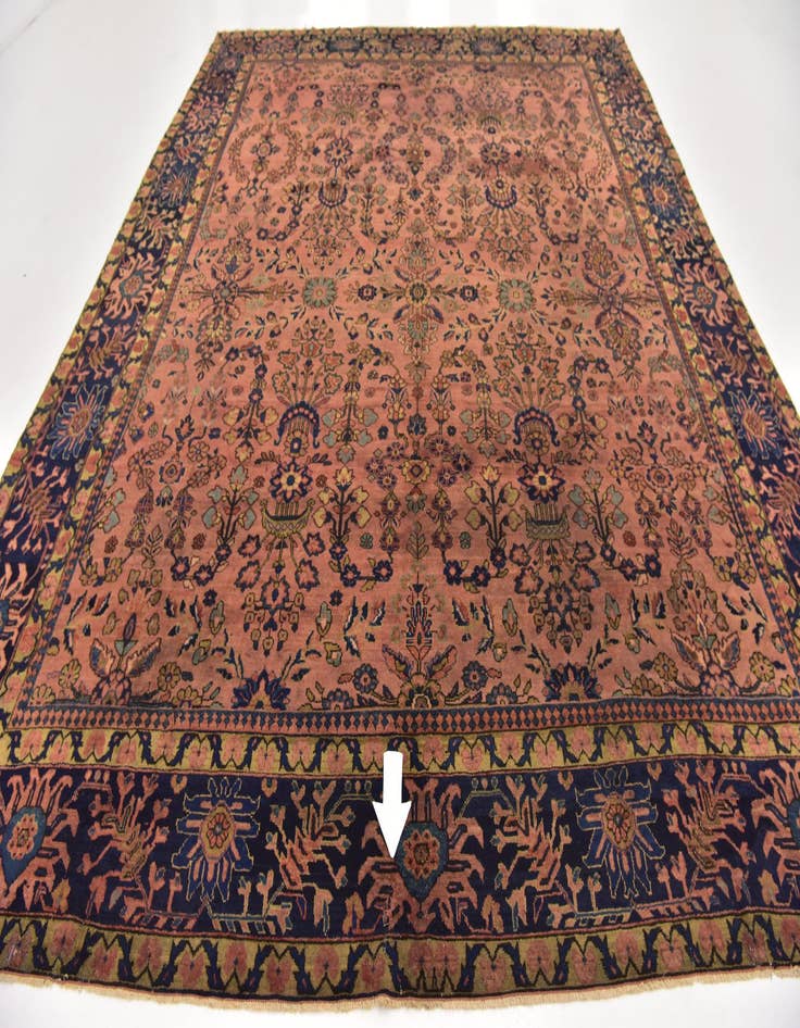 Detail image of  10' 8 x 13' 3  Hand Knotted Liliyan Persian Wool Rug