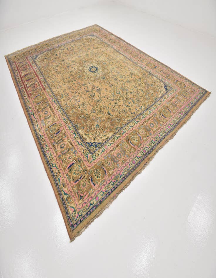 Detail image of  9' 10 x 13'  Hand Knotted Mahal Persian Wool Rug