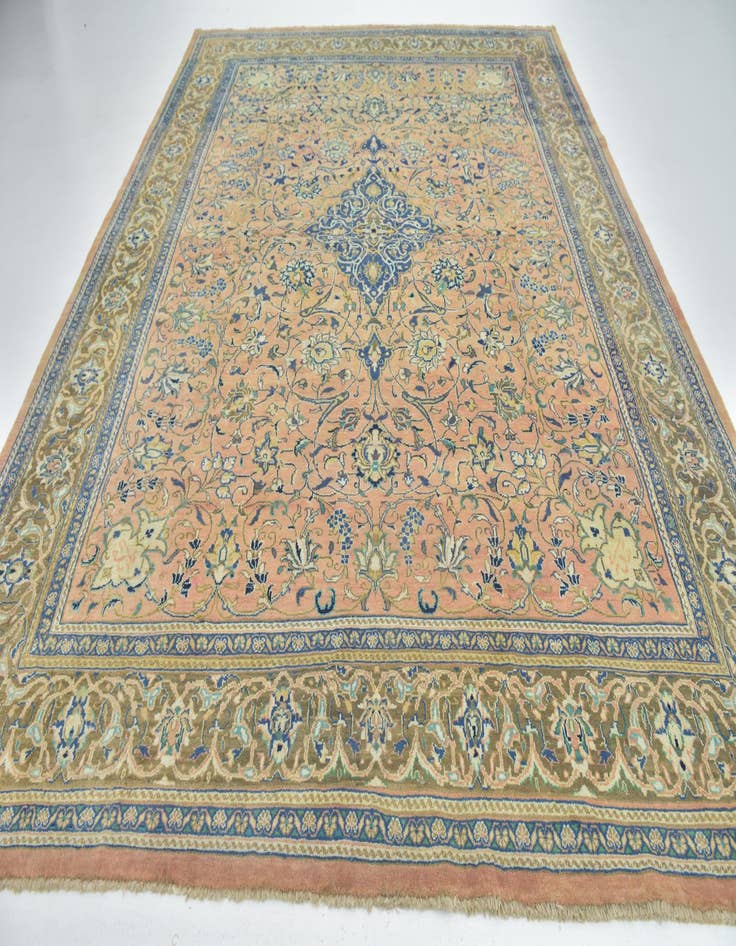 Detail image of  9' 9 x 12' 9  Hand Knotted Mahal Persian Wool Rug