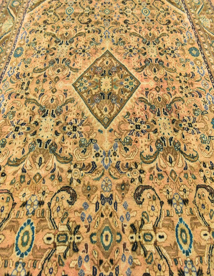 Detail image of  10' x 13'  Hand Knotted Mahal Persian Wool Rug