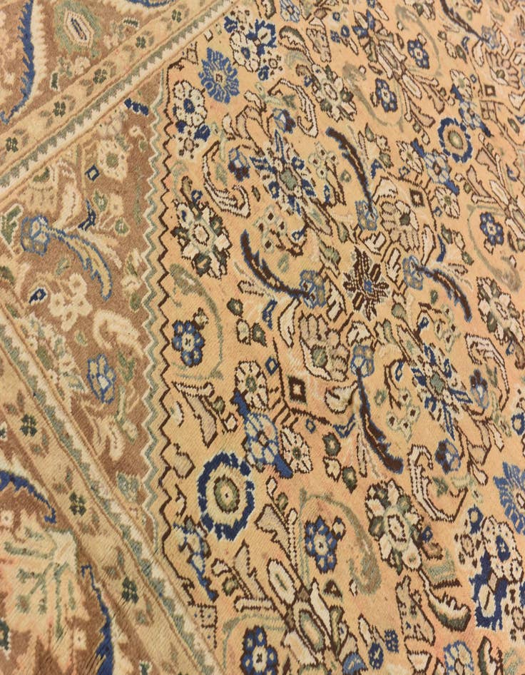Detail image of  10' x 13'  Hand Knotted Mahal Persian Wool Rug
