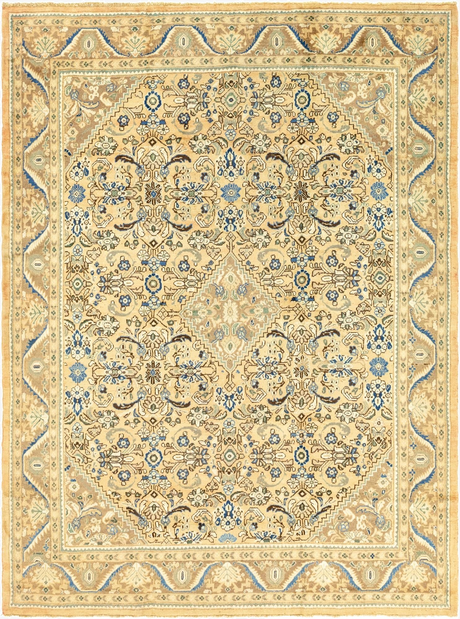  10' x 13'  Hand Knotted Mahal Persian Wool Rug