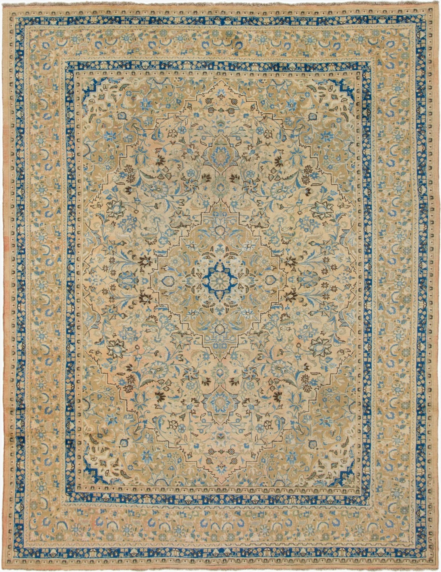  9' 7 x 12' 5  Hand Knotted Mahal Persian Wool Rug