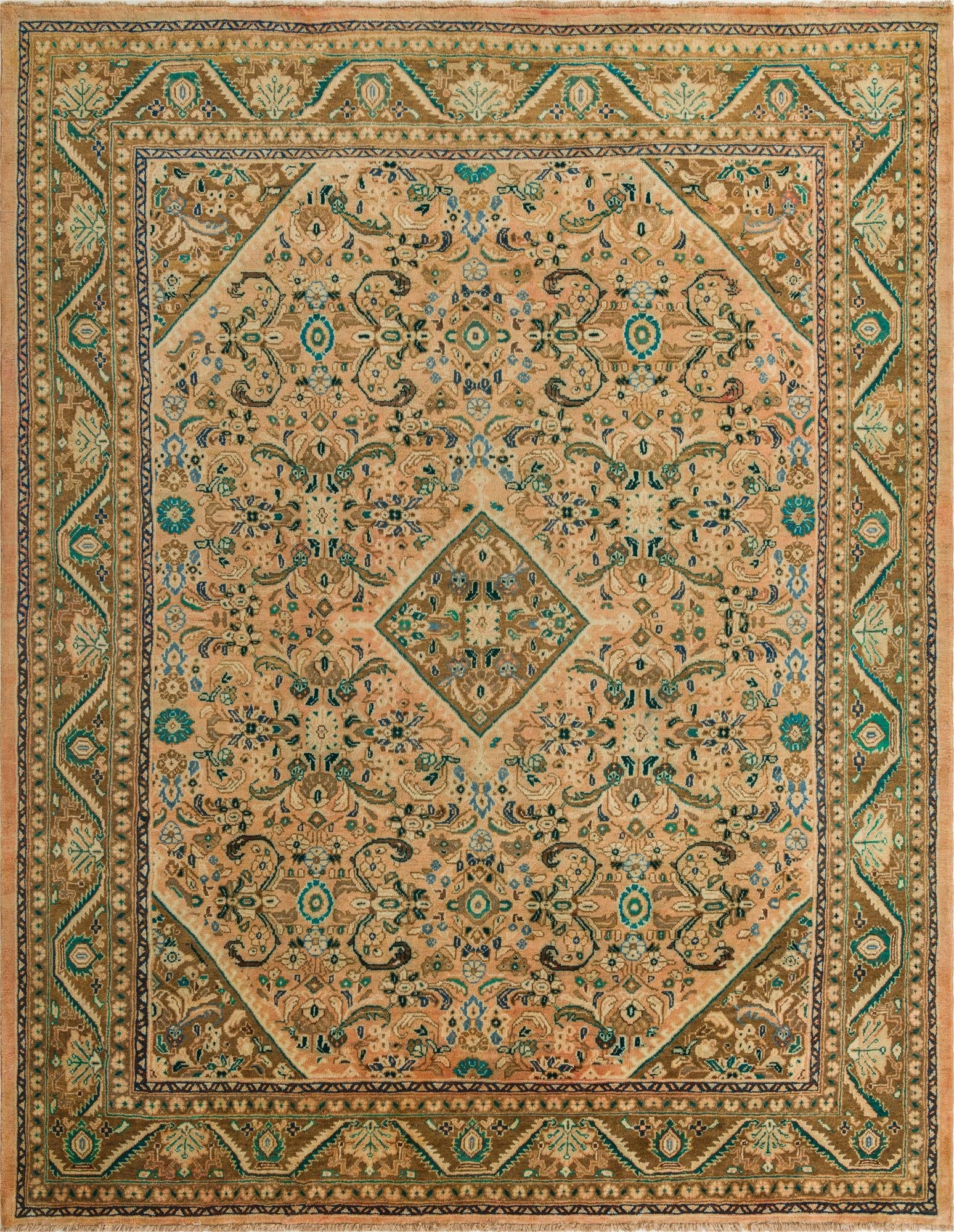  10' x 13'  Hand Knotted Mahal Persian Wool Rug