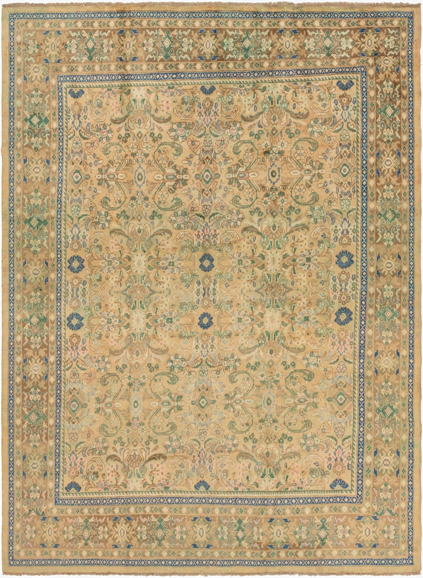  9' 9 x 13' 4  Hand Knotted Mahal Persian Wool Rug