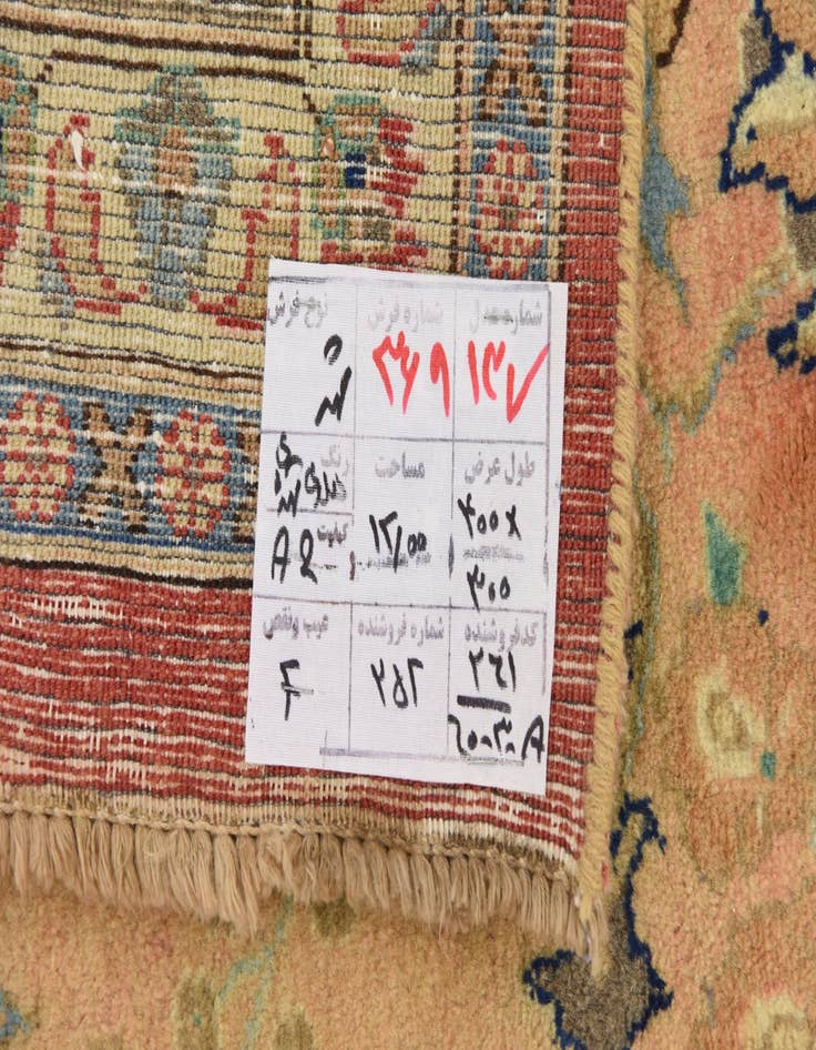 Detail image of  9' 9 x 13' 2  Hand Knotted Mashad Persian Wool Rug