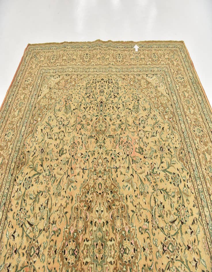 Detail image of  9' 10 x 12' 7  Hand Knotted Mashad Persian Wool Rug