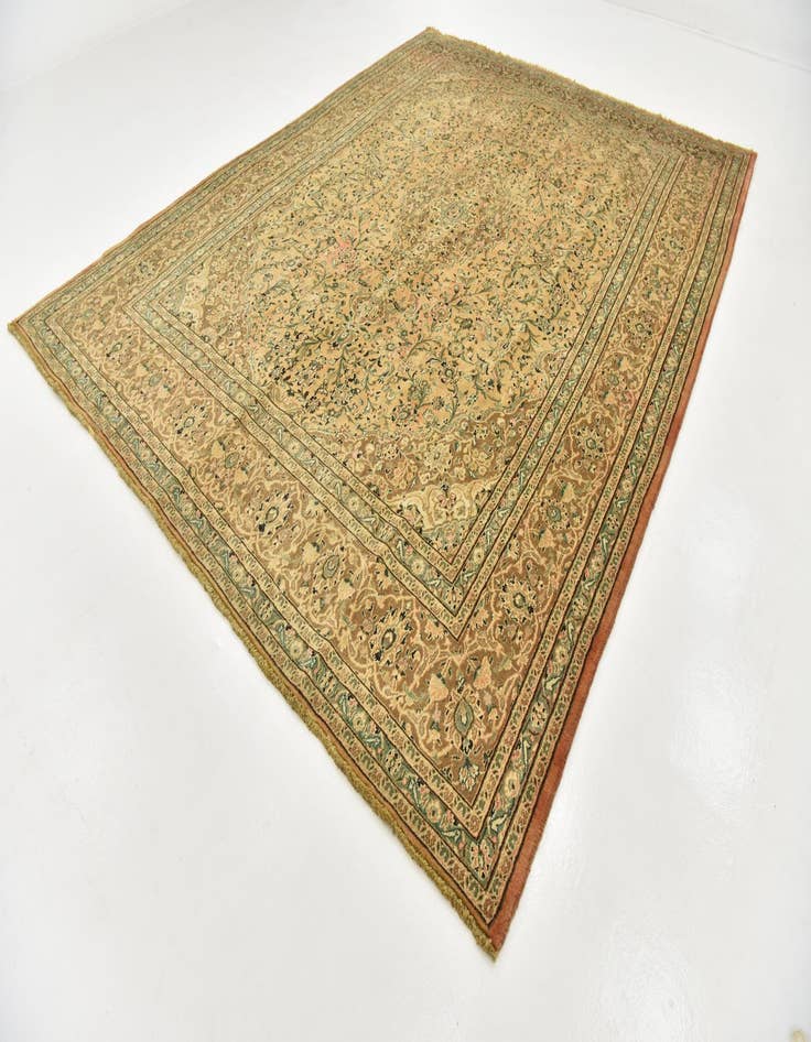 Detail image of  9' 10 x 12' 7  Hand Knotted Mashad Persian Wool Rug