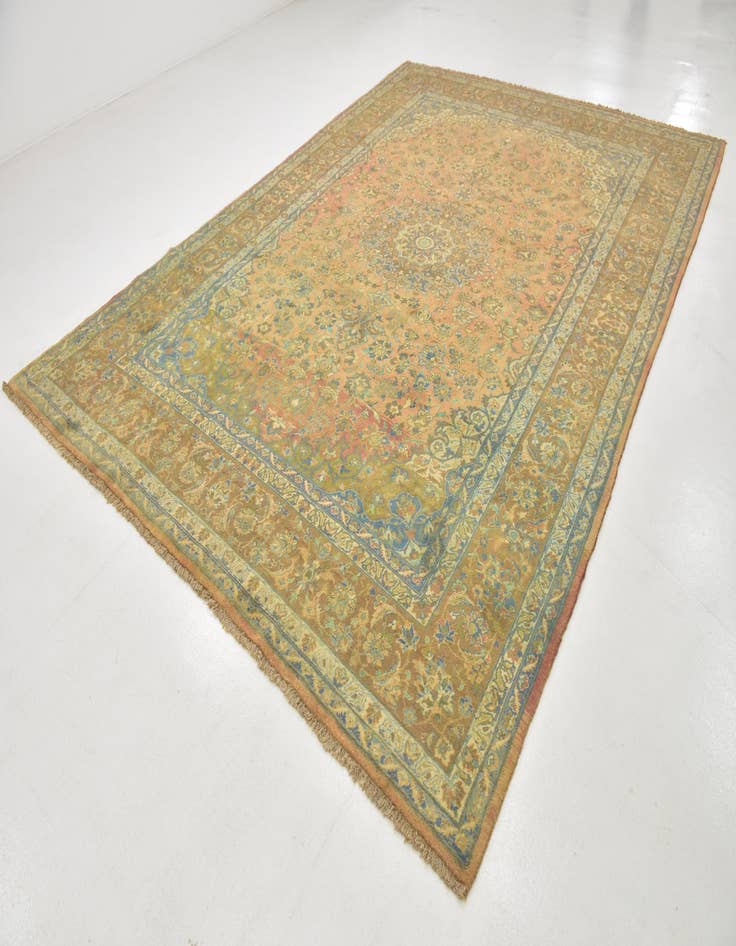 Detail image of  9' 6 x 13' 5  Hand Knotted Mashad Persian Wool Rug