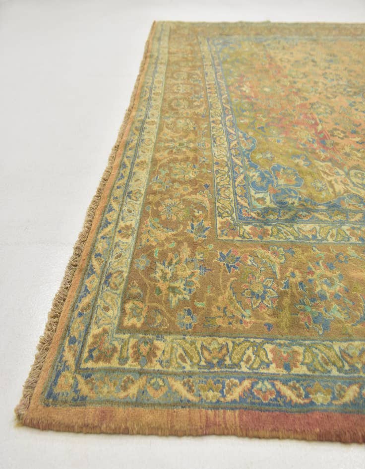 Detail image of  9' 6 x 13' 5  Hand Knotted Mashad Persian Wool Rug