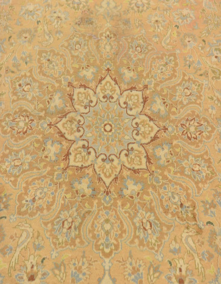 Detail image of 9' 10 x 14' Hand Knotted Mashad Persian Wool Rug