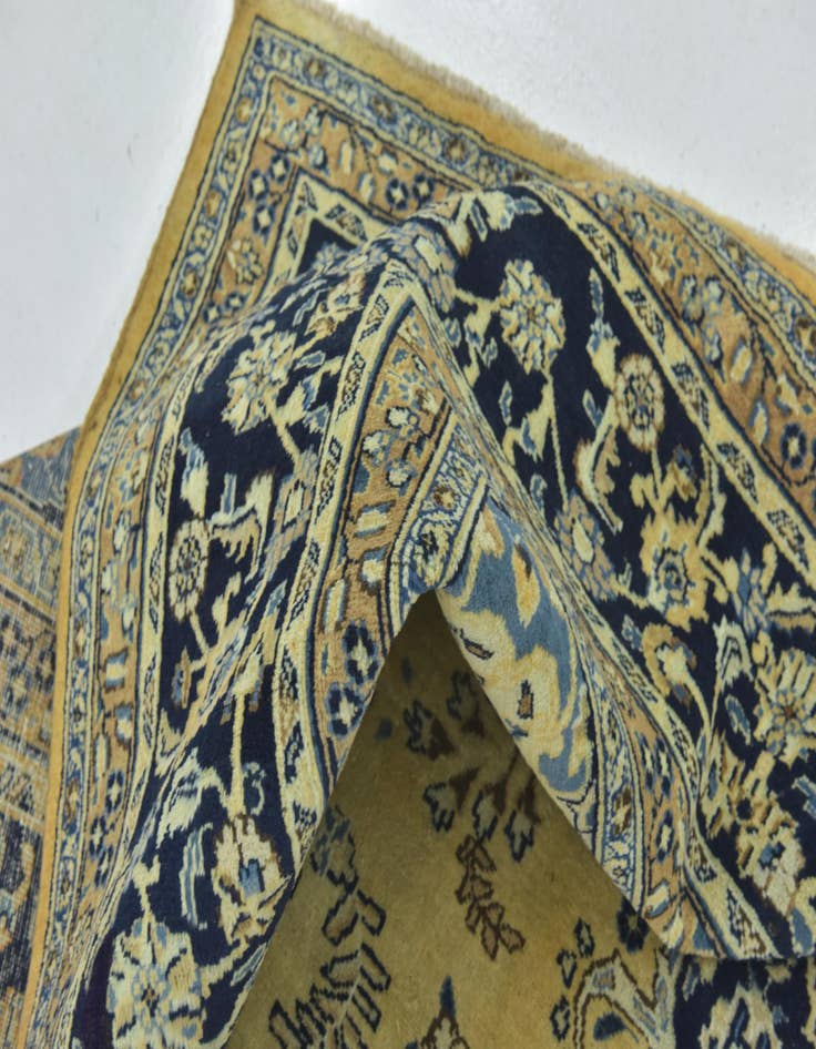 Detail image of  9' 9 x 12' 10  Hand Knotted Mashad Persian Wool Rug