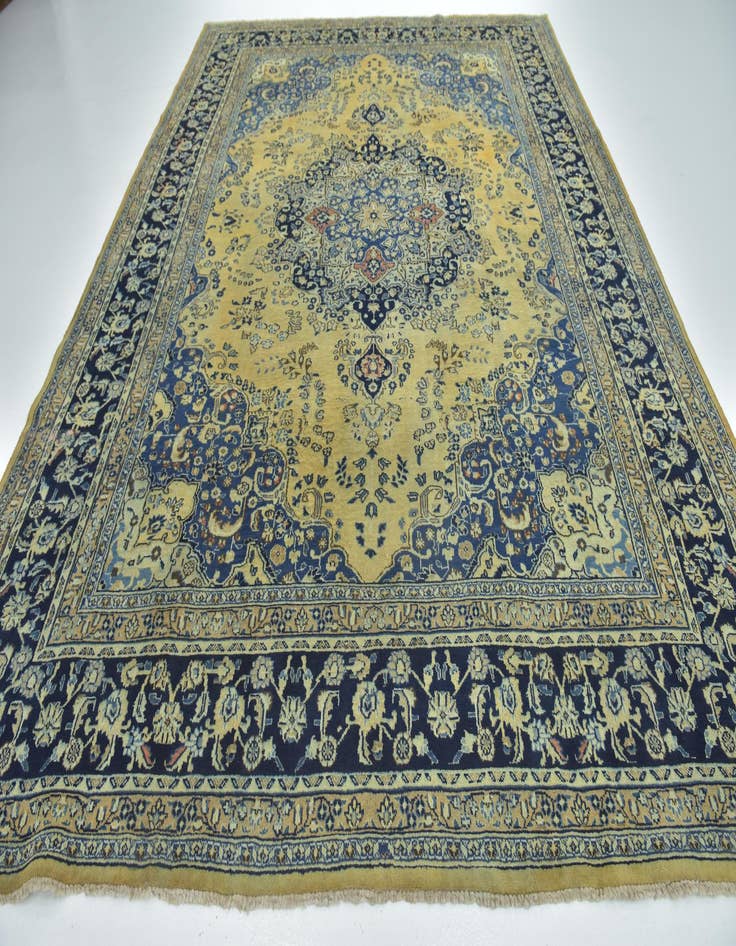 Detail image of  9' 9 x 12' 10  Hand Knotted Mashad Persian Wool Rug