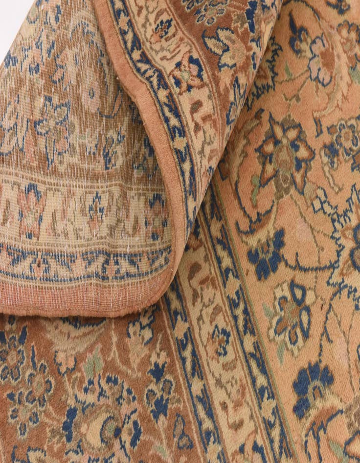 Detail image of  10' x 13' 5  Hand Knotted Mashad Persian Wool Rug