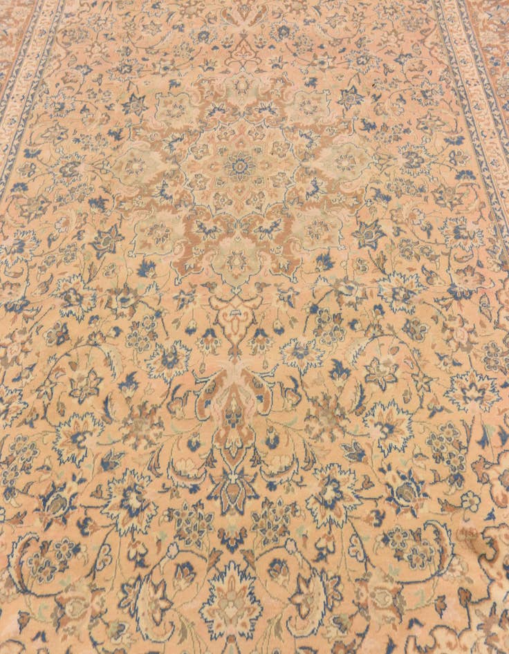 Detail image of  10' x 13' 5  Hand Knotted Mashad Persian Wool Rug