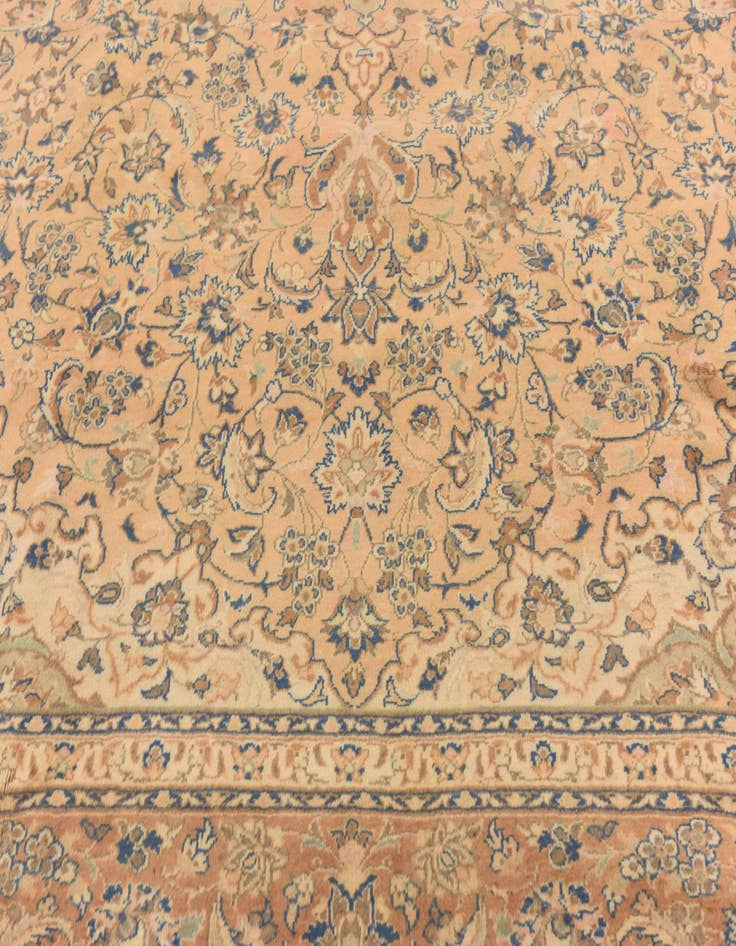Detail image of  10' x 13' 5  Hand Knotted Mashad Persian Wool Rug