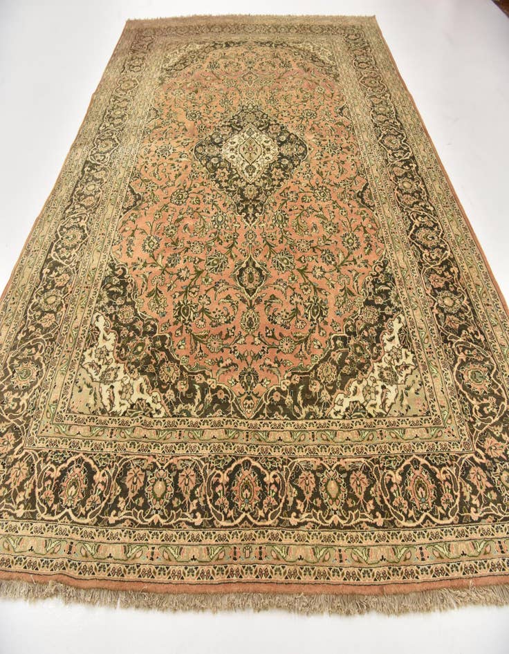 Detail image of 9' 10 x 12' 7 Hand Knotted Mashad Persian Wool Rug