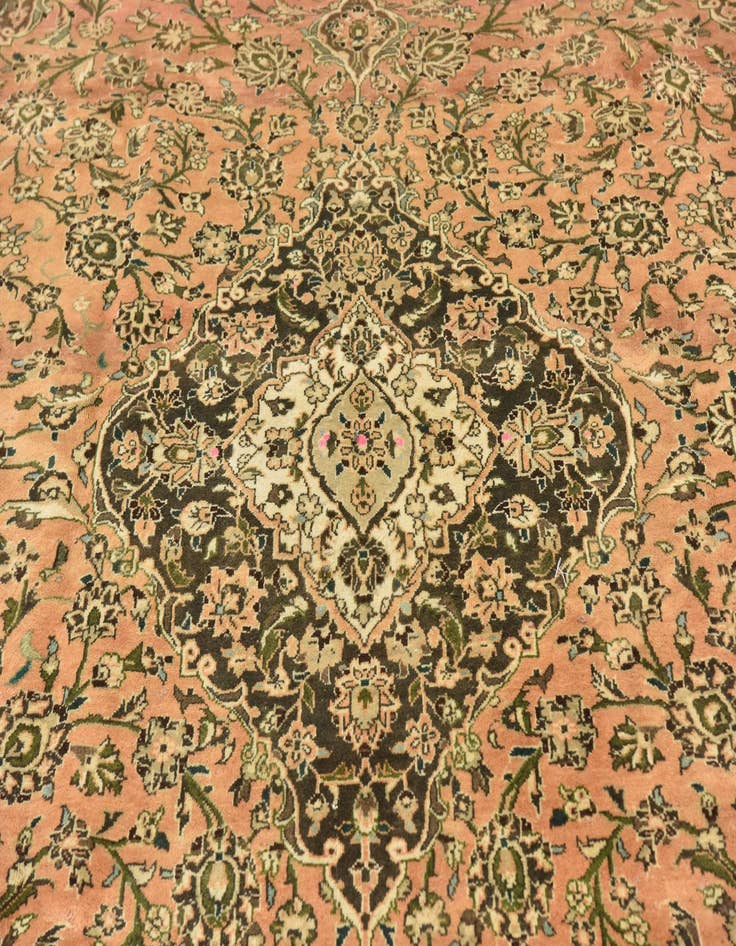 Detail image of 9' 10 x 12' 7 Hand Knotted Mashad Persian Wool Rug