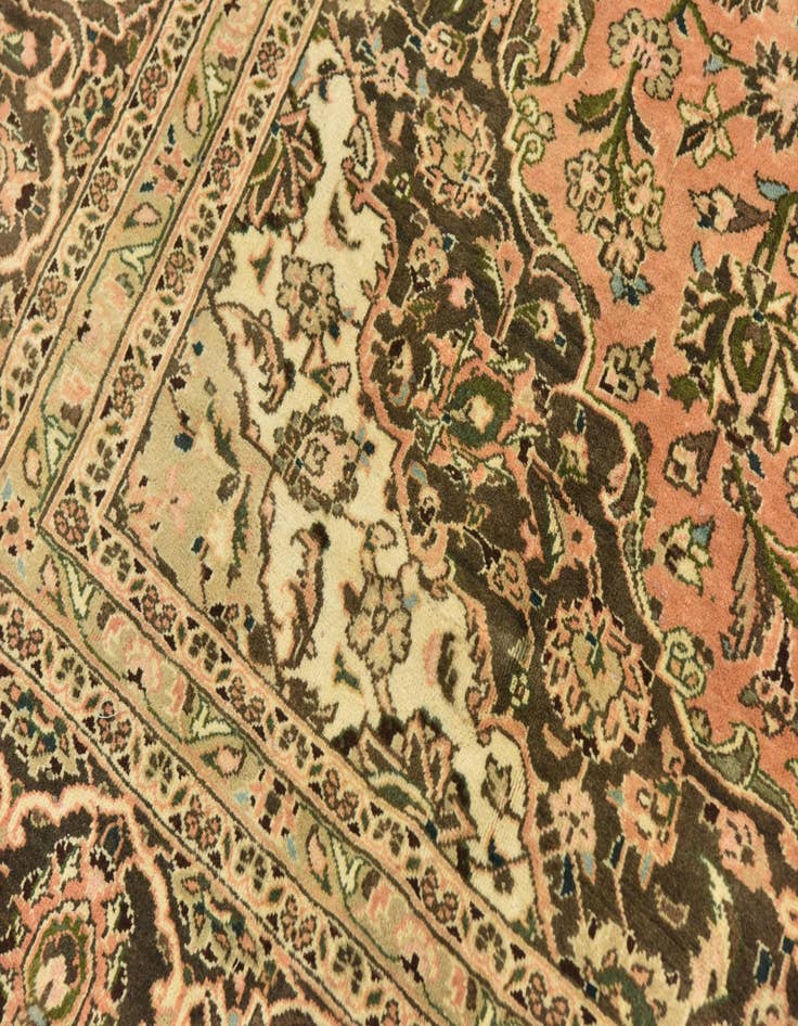 Detail image of 9' 10 x 12' 7 Hand Knotted Mashad Persian Wool Rug