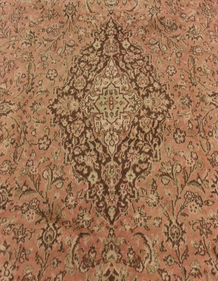 Detail image of  9' 10 x 13'  Hand Knotted Mashad Persian Wool Rug