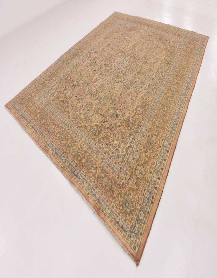 Detail image of  9' 8 x 12' 7  Hand Knotted Mashad Persian Wool Rug