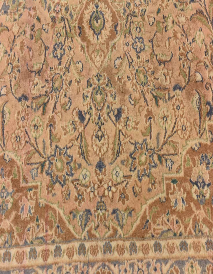 Detail image of  9' 8 x 12' 7  Hand Knotted Mashad Persian Wool Rug