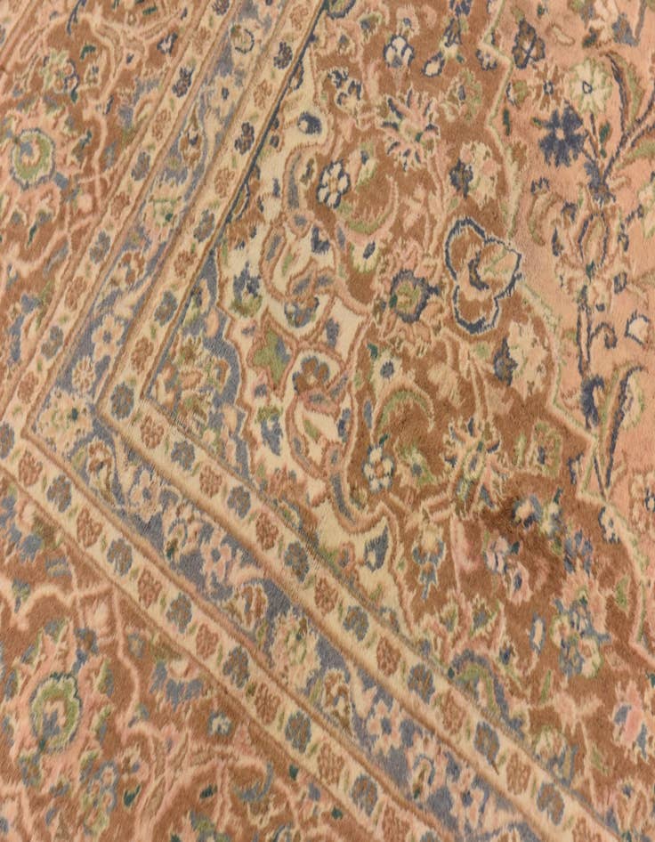 Detail image of  9' 8 x 12' 7  Hand Knotted Mashad Persian Wool Rug