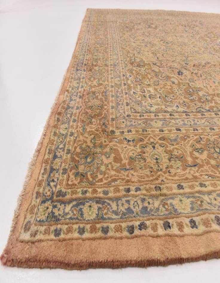 Detail image of  9' 8 x 12' 7  Hand Knotted Mashad Persian Wool Rug