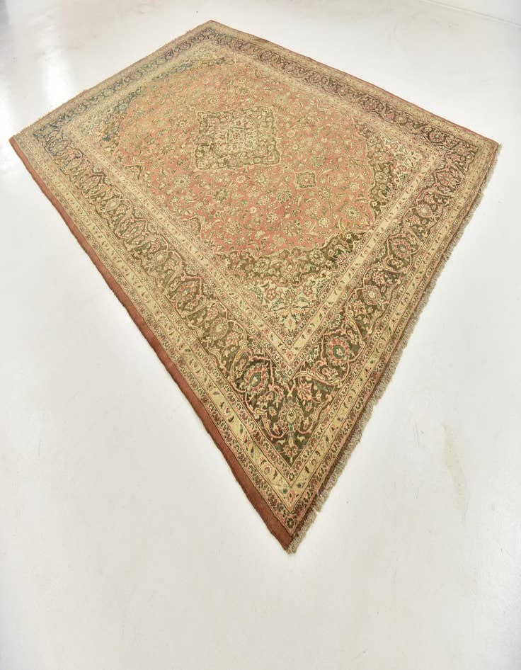 Detail image of  9' 7 x 13' 2  Hand Knotted Mashad Persian Wool Rug