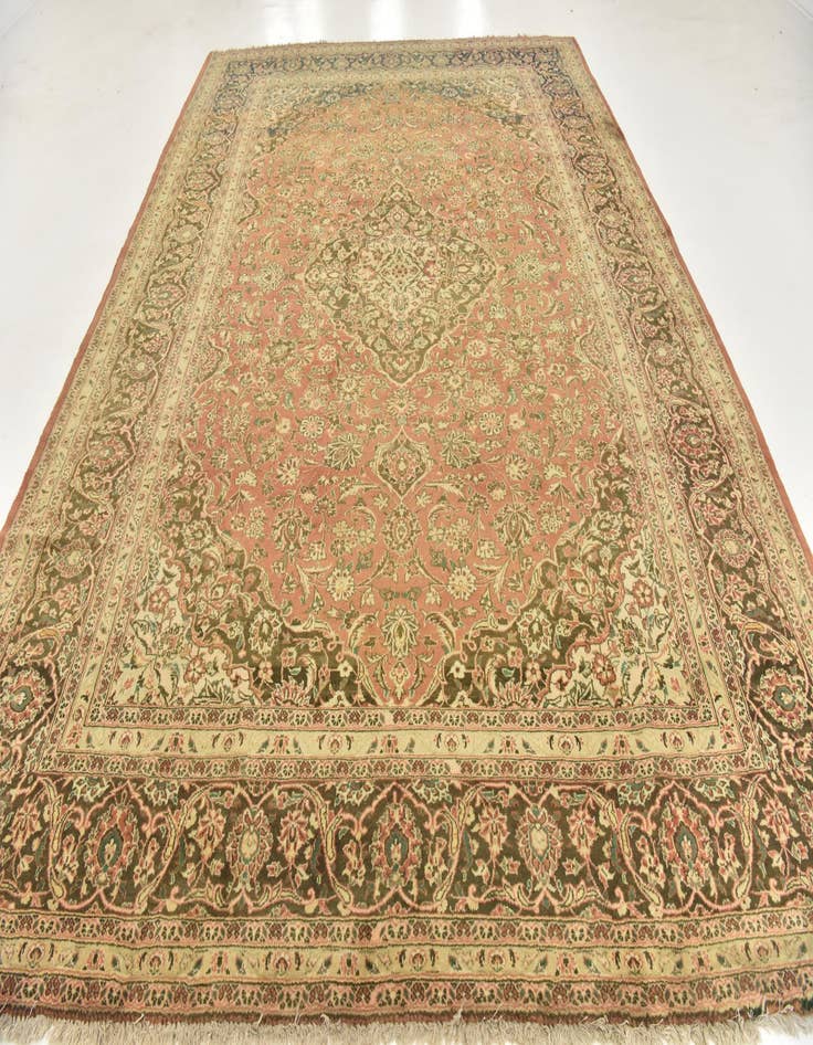 Detail image of  9' 7 x 13' 2  Hand Knotted Mashad Persian Wool Rug