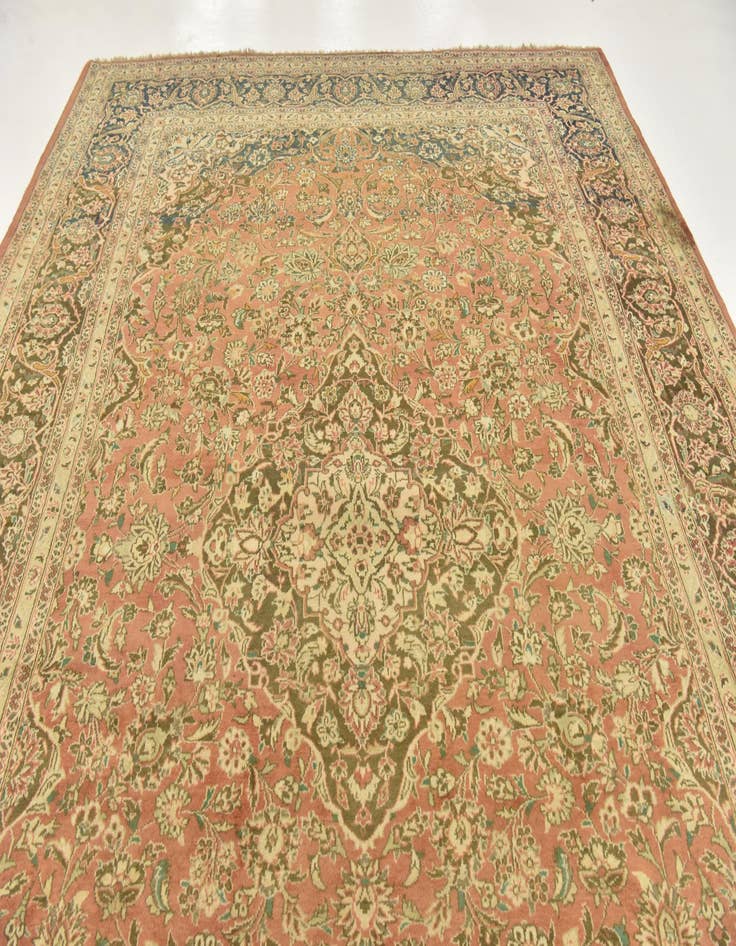 Detail image of  9' 7 x 13' 2  Hand Knotted Mashad Persian Wool Rug