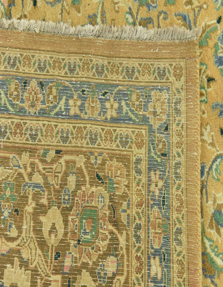 Detail image of  9' 9 x 13' 3  Hand Knotted Mashad Persian Wool Rug