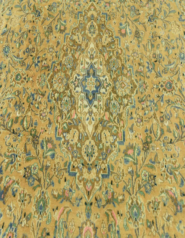 Detail image of  9' 9 x 13' 3  Hand Knotted Mashad Persian Wool Rug
