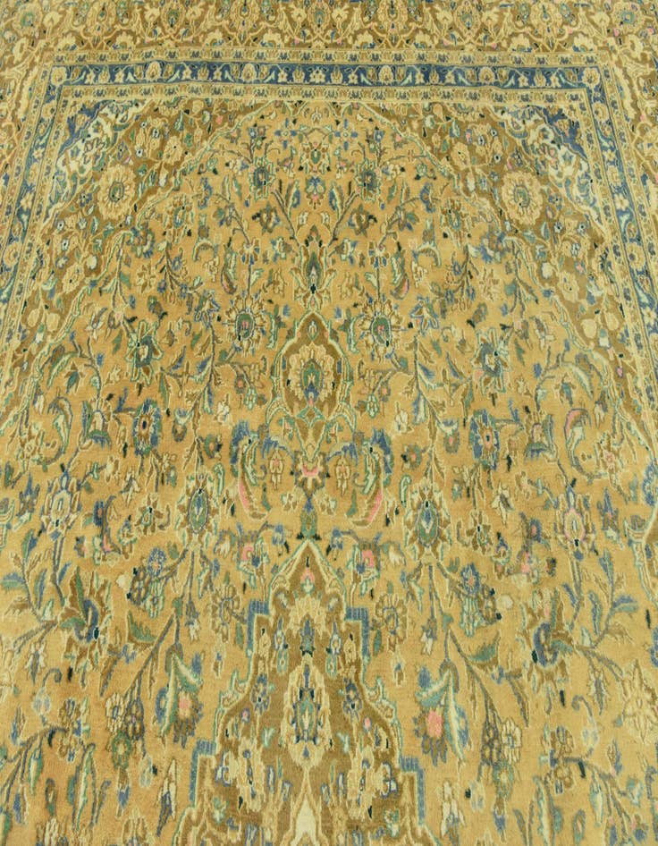 Detail image of  9' 9 x 13' 3  Hand Knotted Mashad Persian Wool Rug