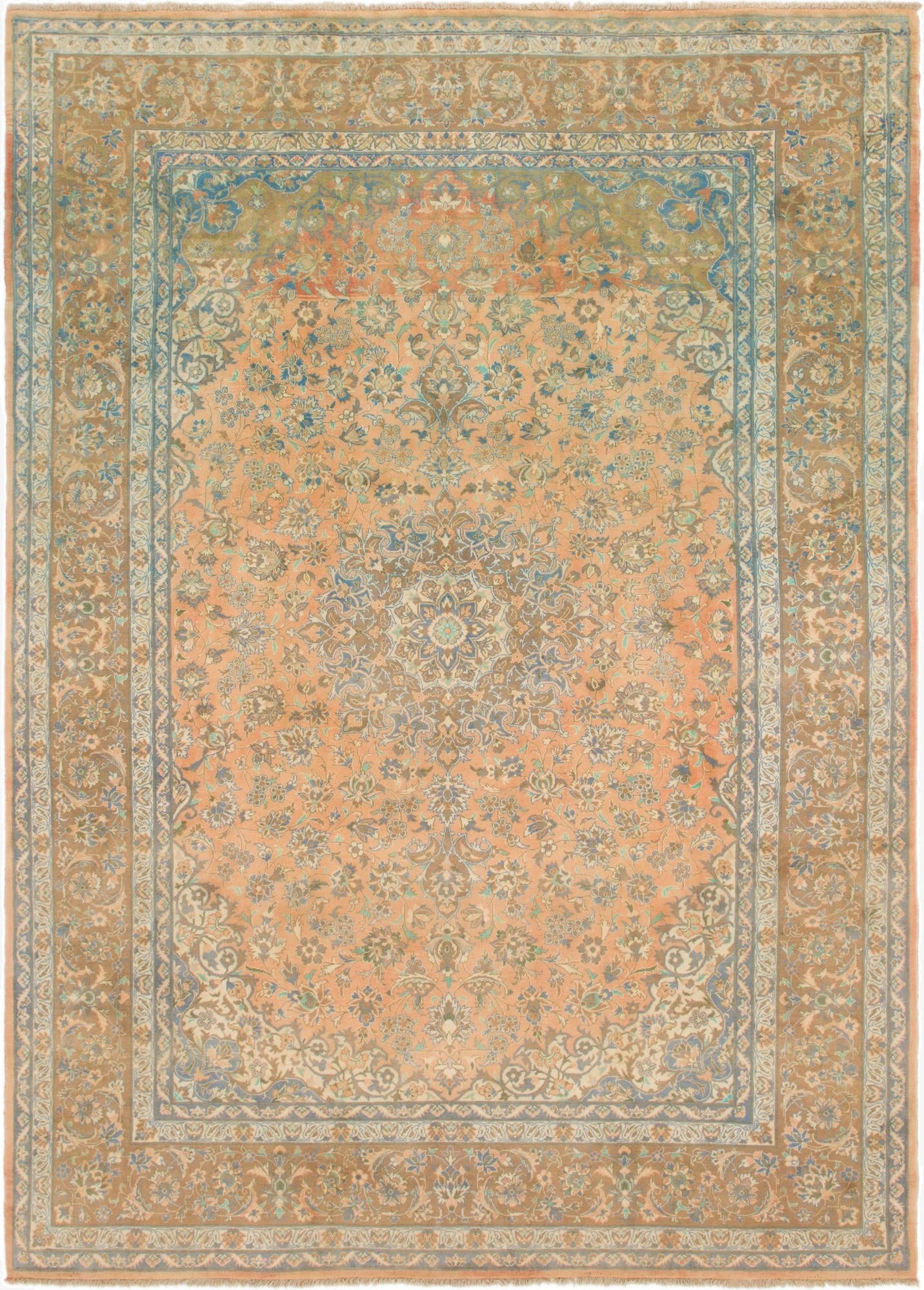  9' 6 x 13' 5  Hand Knotted Mashad Persian Wool Rug