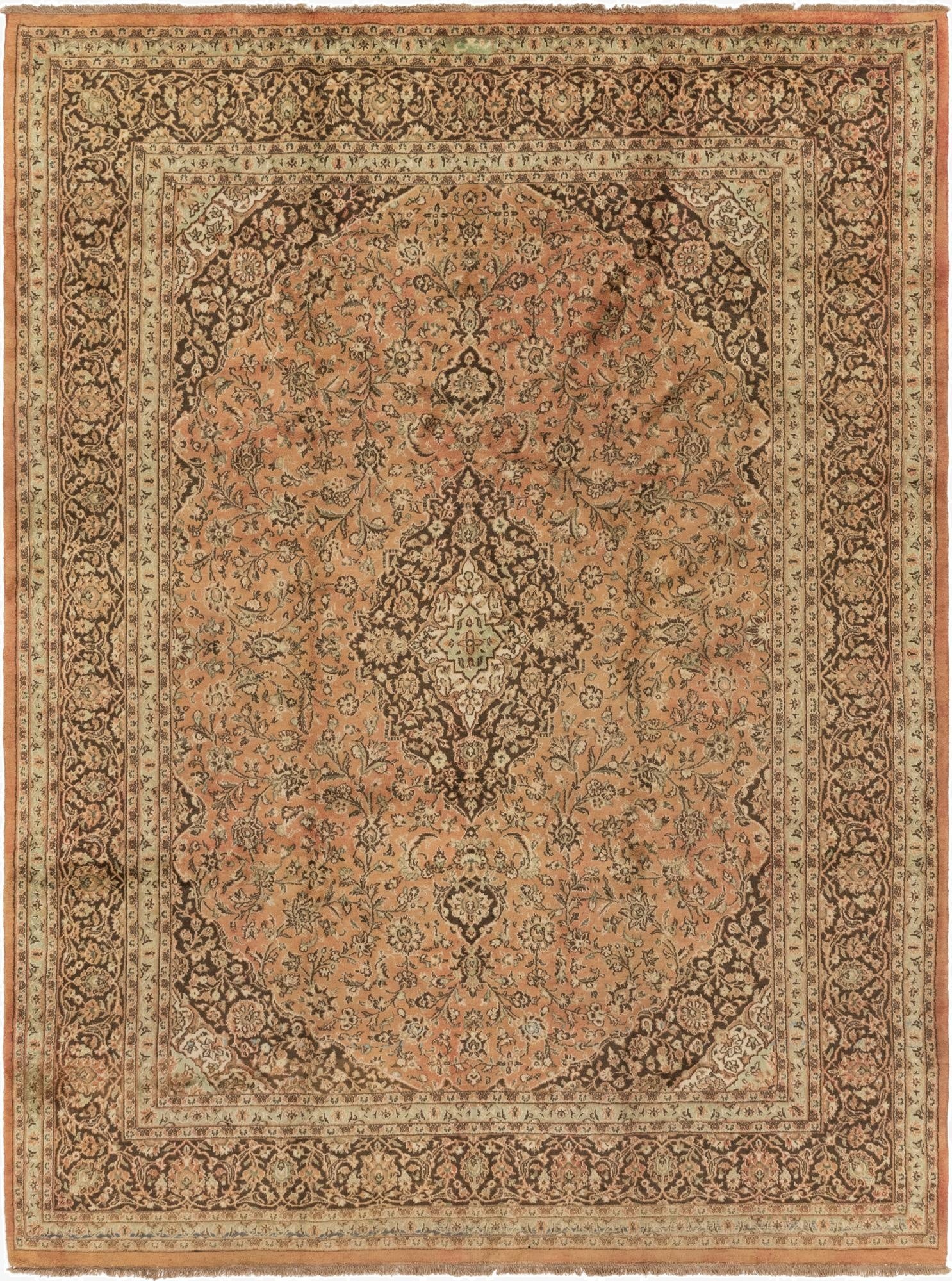  9' 10 x 13'  Hand Knotted Mashad Persian Wool Rug