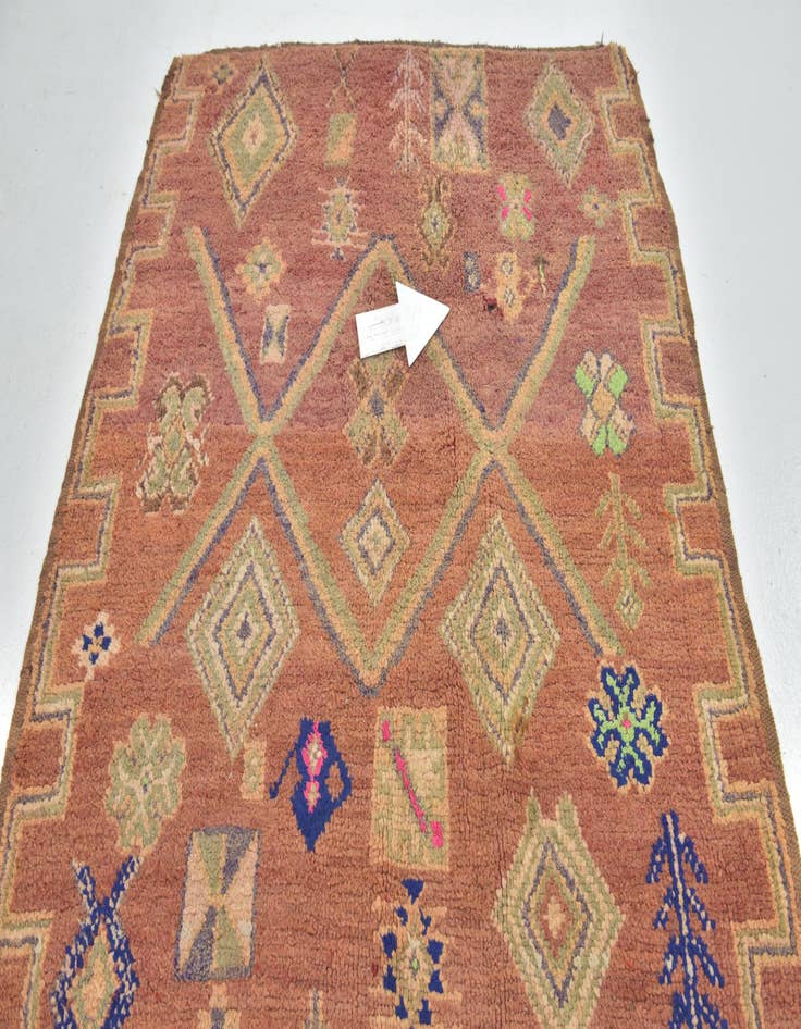 Detail image of  4' 10 x 8' 5  Hand Knotted Moroccan Wool Rug