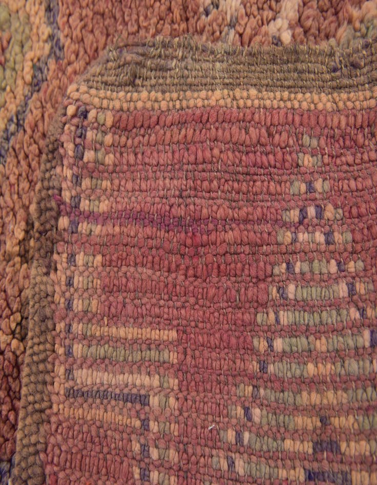 Detail image of  4' 10 x 8' 5  Hand Knotted Moroccan Wool Rug