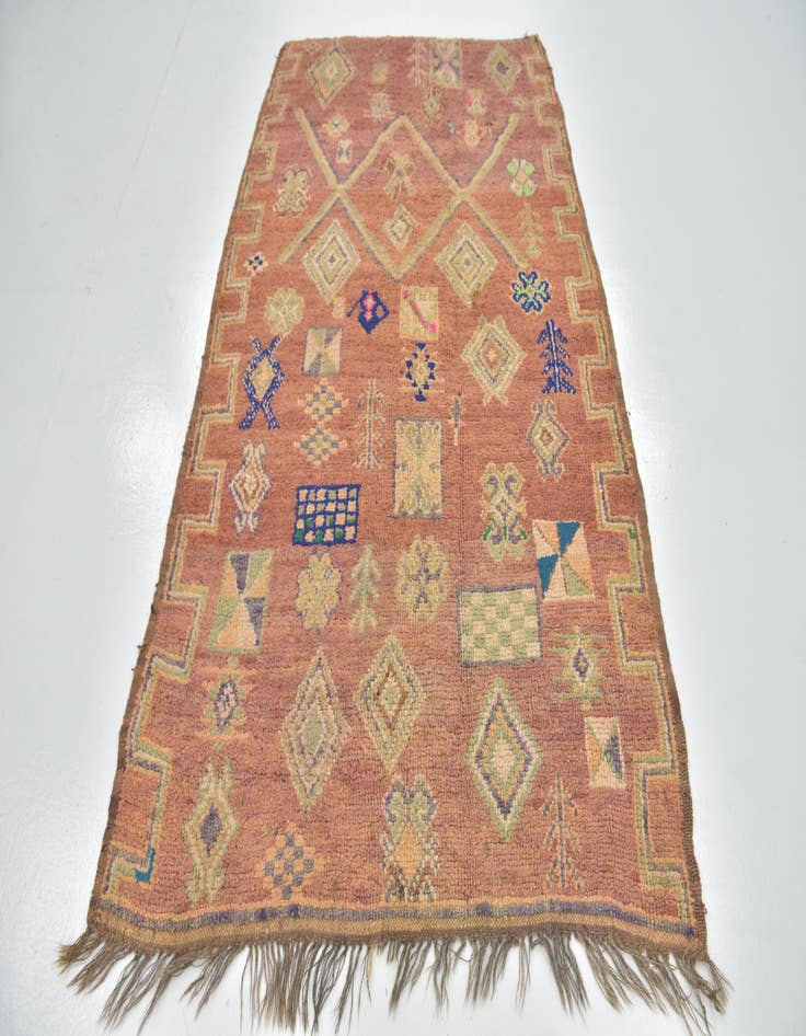 Detail image of  4' 10 x 8' 5  Hand Knotted Moroccan Wool Rug