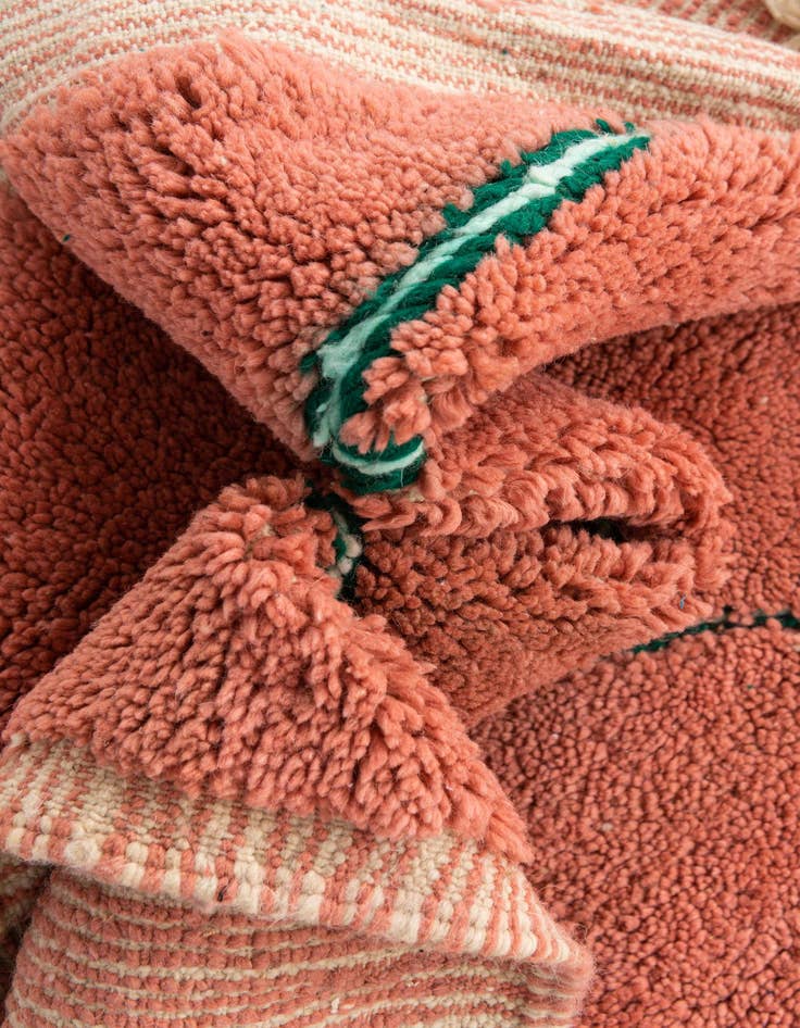 Detail image of  5' 4 x 8' 4  Hand Knotted Moroccan Wool Rug