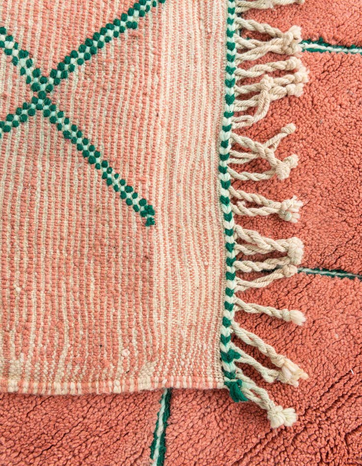 Detail image of  5' 4 x 8' 4  Hand Knotted Moroccan Wool Rug