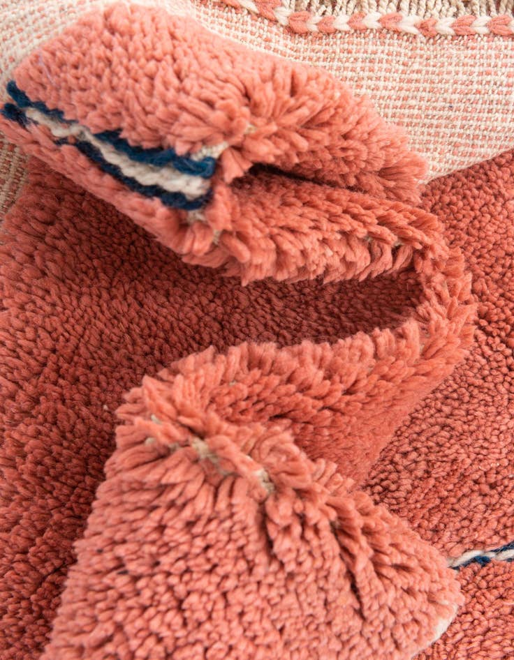 Detail image of  5' 7 x 7' 10  Hand Knotted Moroccan Wool Rug