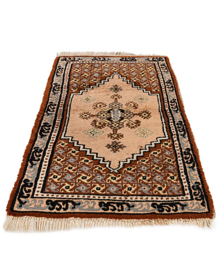 Detail image of  2' 7 x 4' 2  Hand Knotted Moroccan Wool Rug