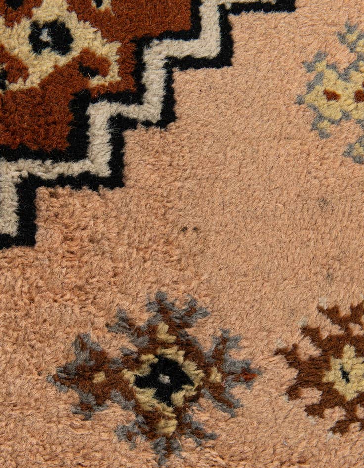 Detail image of  2' 7 x 4' 2  Hand Knotted Moroccan Wool Rug