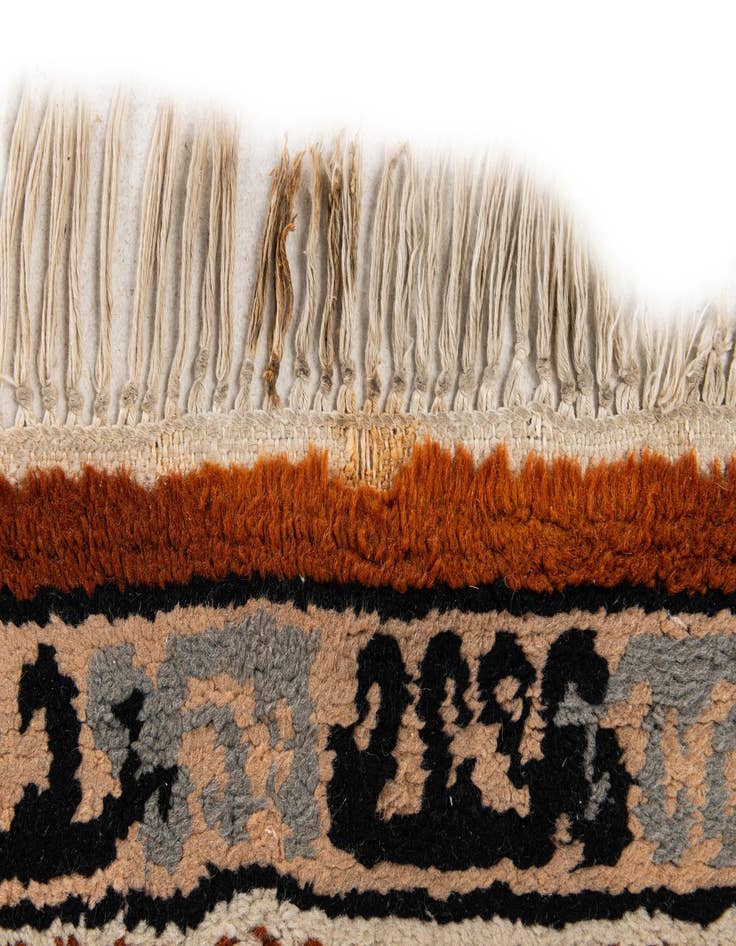 Detail image of  2' 7 x 4' 2  Hand Knotted Moroccan Wool Rug