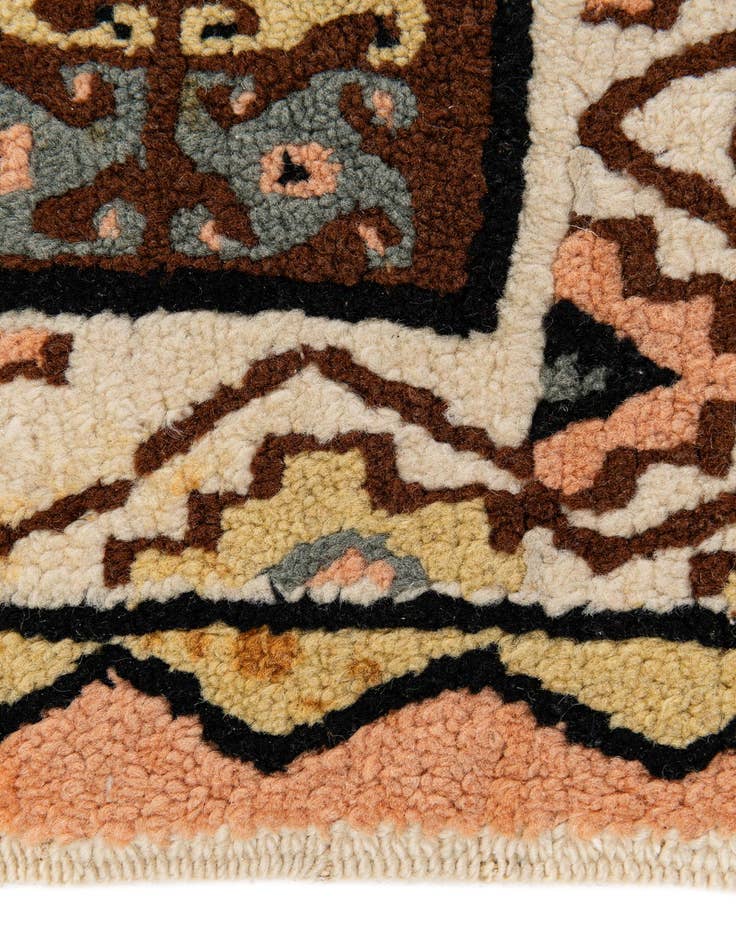 Detail image of  3' 6 x 6' 5  Hand Knotted Moroccan Wool Rug