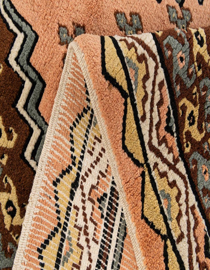 Detail image of  3' 6 x 6' 5  Hand Knotted Moroccan Wool Rug