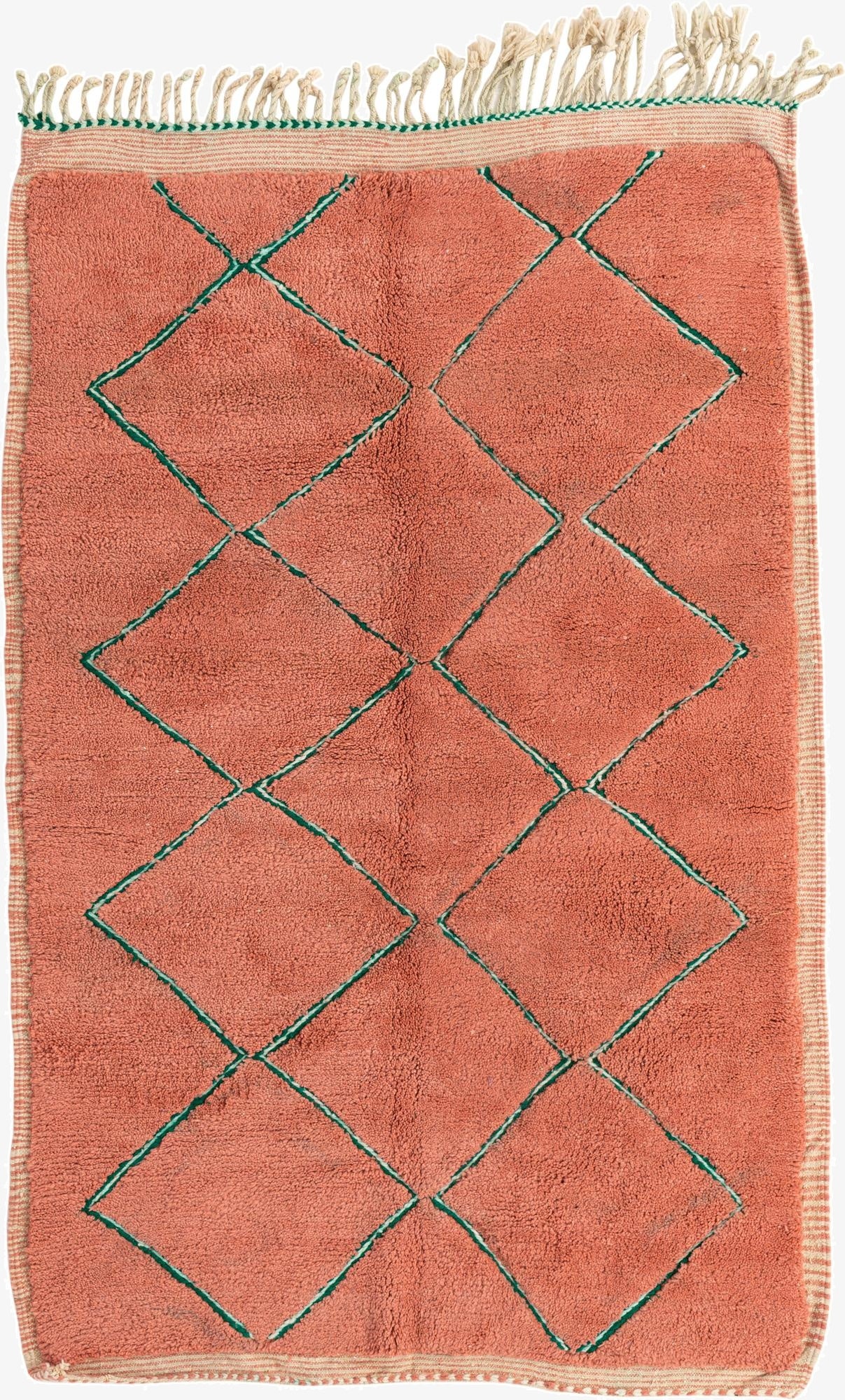  5' 4 x 8' 4  Hand Knotted Moroccan Wool Rug