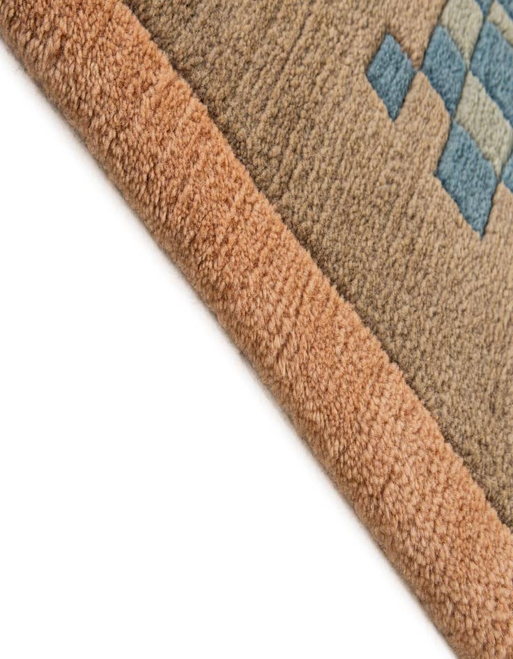 Detail image of  6' 6 x 9' 9  Hand Knotted Nepal Wool Rug